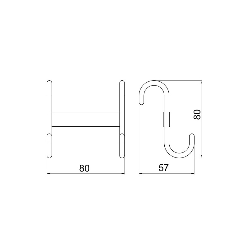 Dvojháček Metalia Drátěný program na otopný žebřík, chrom, Novaservis, 6001,0