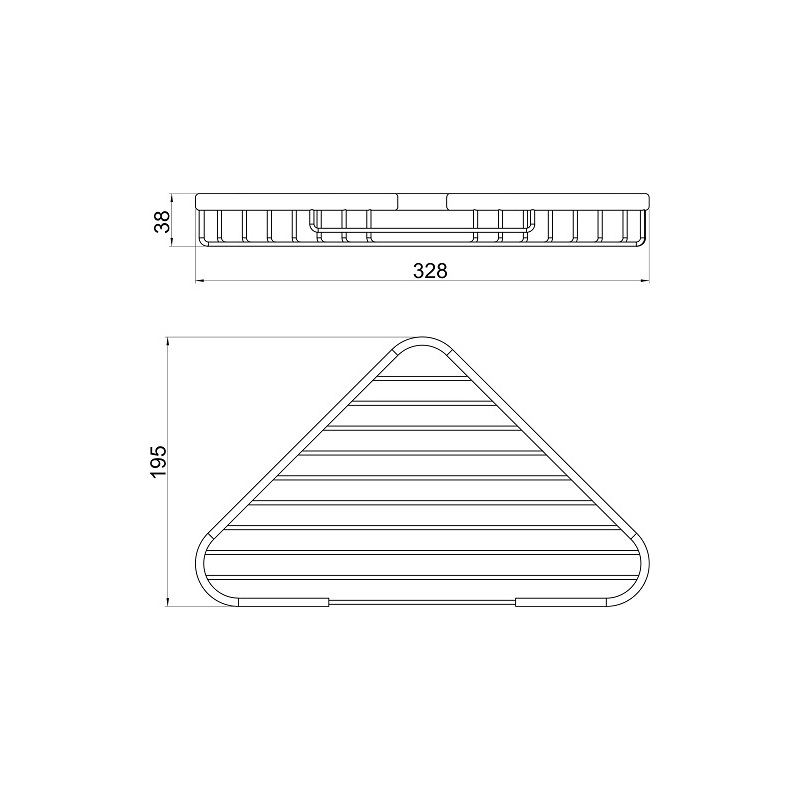 Polička rohová Metalia Drátěný program, chrom, Novaservis, 6035,0