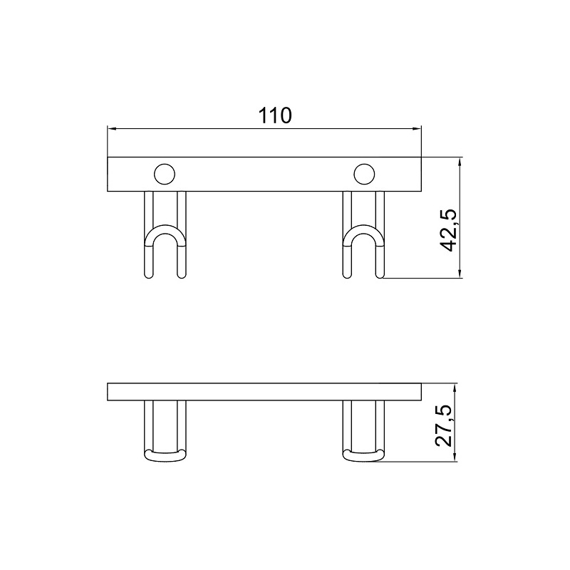 Dvojháček Metalia Drátěný program, chrom, Novaservis, 6056,0