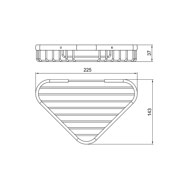 Polička rohová Metalia Drátěný program, chrom, Novaservis, 6065,0