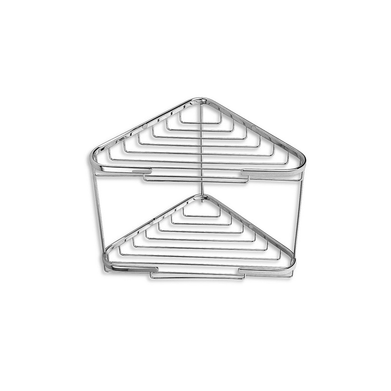 Polička dvojitá rohová Metalia Drátěný program, chrom, Novaservis, 6070,0