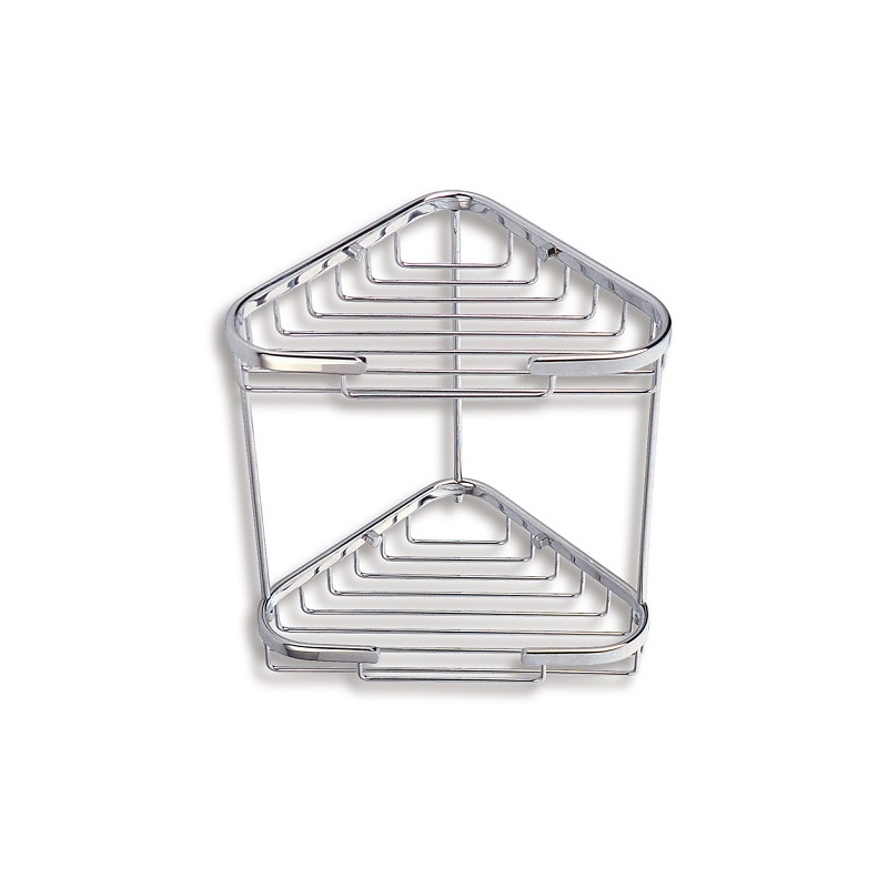 Polička dvojitá rohová Metalia Drátěný program, chrom, Novaservis, 6071,0