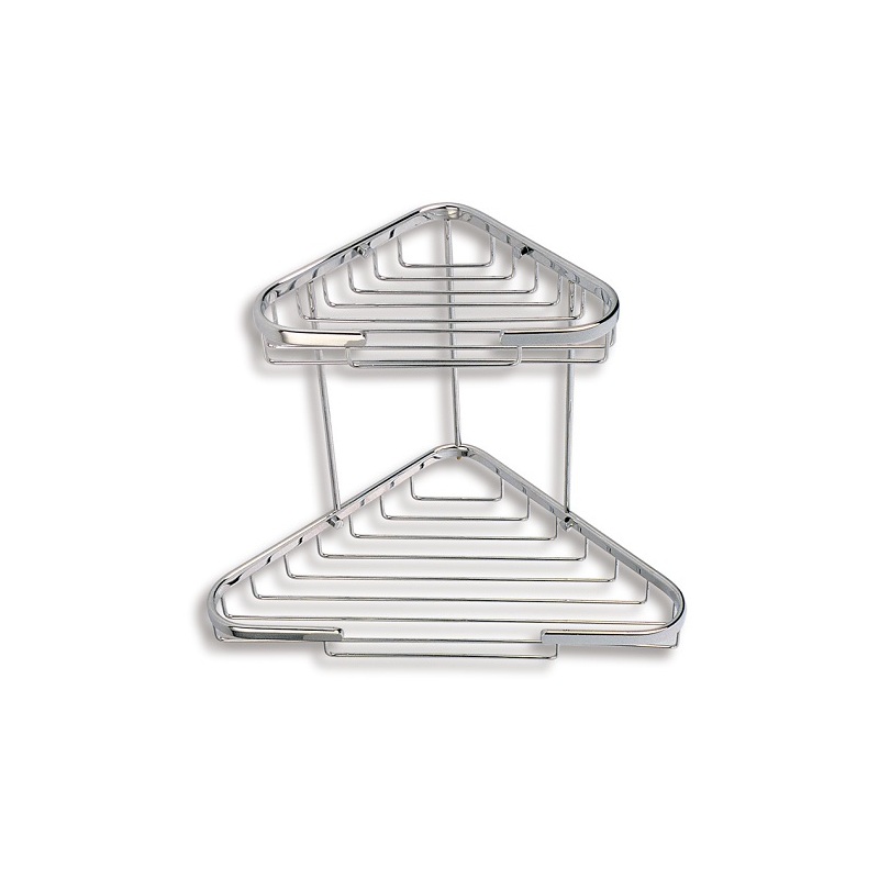 Polička dvojitá rohová Drátěný program, chrom, Novaservis, 6072,0