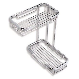 Polička dvojitá nízká L Drátěný program, chrom, Novaservis, 6074,0