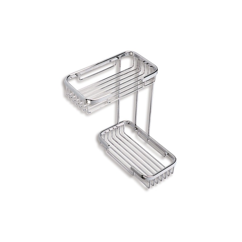 Polička dvojitá nízká L Drátěný program, chrom, Novaservis, 6074,0