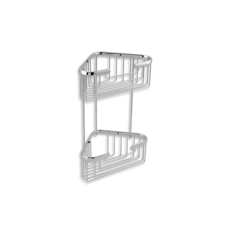 Polička dvojitá rohová Metalia Drátěný program, chrom, Novaservis, 6078,0