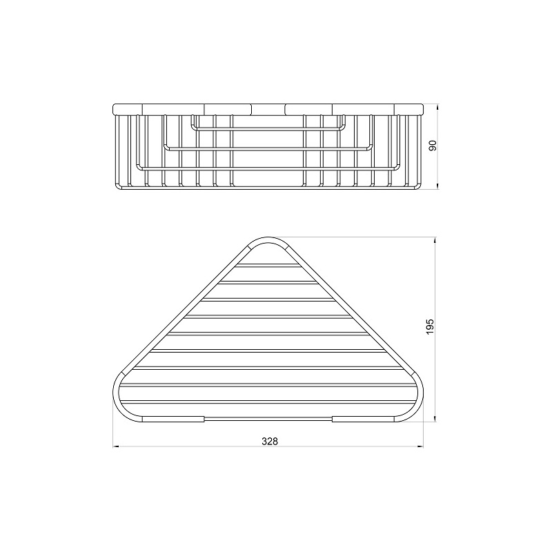 Polička rohová Metalia Drátěný program, chrom, Novaservis, 6079,0