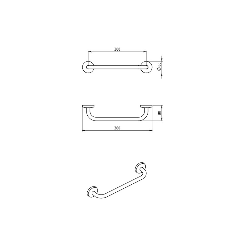 Držák ručníků Metalia 1, chrom, Novaservis, 6126,0