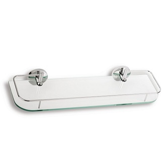 Polička s výklopným zábradlím Metalia 1, sklo/chrom, Novaservis, 6175,0