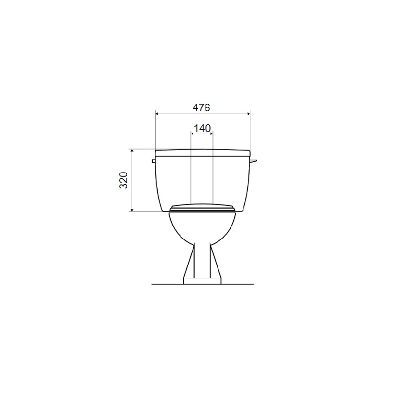 Nádržka ke klozetu dual T-2450, bílá, Slovarm 620610