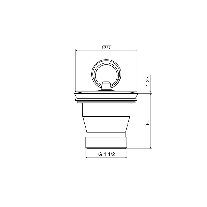 Dřezová výpusť T-733/II 6/4, nerez mřížka, Slovarm 620651