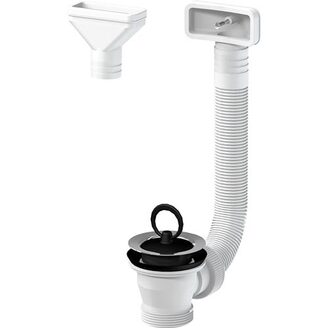 Dřezová výpusť T-733PBZ/II 6/4, nerez mřížka, s flexi přepadem, Slovarm 620652