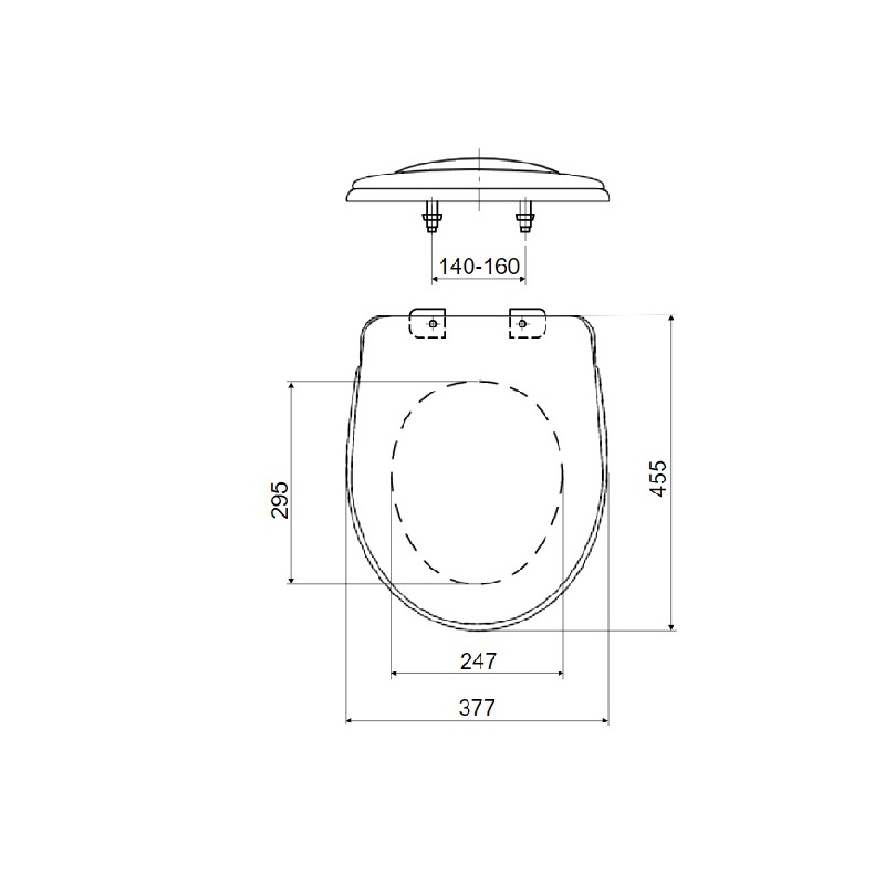 WC sedátko s poklopem P-3556S, bílé, Slovarm 620836