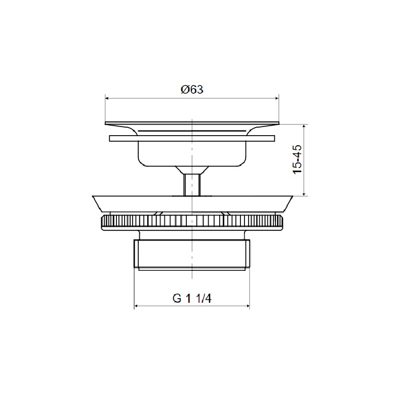 Umyvadlová výpusť P-967C/II, 5/4, Slovarm 620890