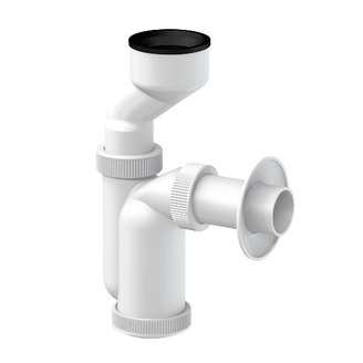 Pisoárový sifon T-2407 64 mm, odpad 40 mm, s manžetou, bílý, Slovarm 620911