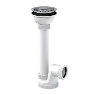 Dřezový sifon T-739 s výpustí 114 mm, odpad 40/50 mm, Slovarm 621021