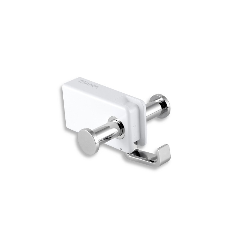 Dvojháček Bílá/chrom, nerez, Novaservis, 65556,4