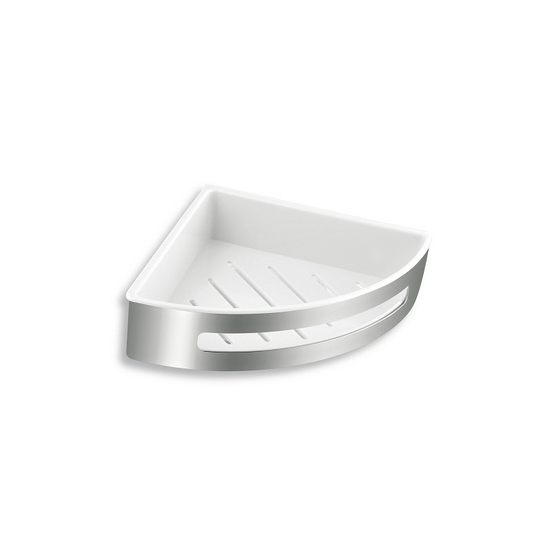 Polička rohová sprchová Bílá/chrom, nerez, Novaservis, 65564,4