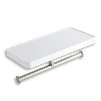 Polička s držákem na WC papír Bílá/chrom, plast, Novaservis, 65581,1
