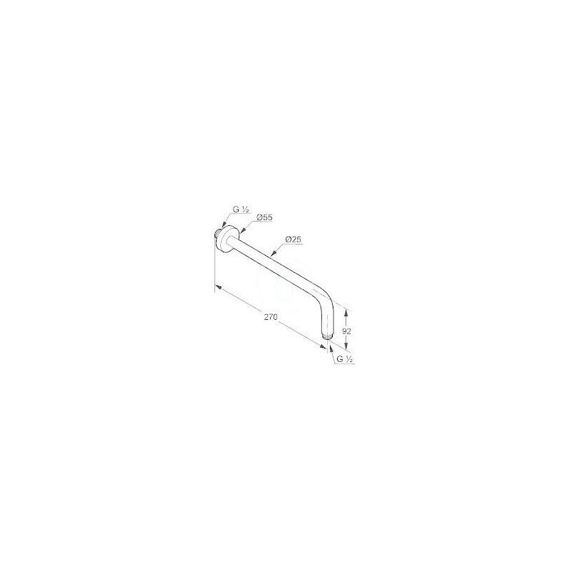 Sprchové rameno 250 mm