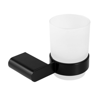 Držák kartáčků a pasty Titania Naty, sklo/černý, Novaservis, 66606,5