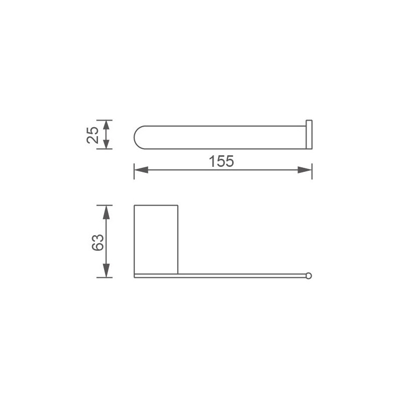 Držák toaletního papíru Titania Naty, chrom, Novaservis, 66610,0