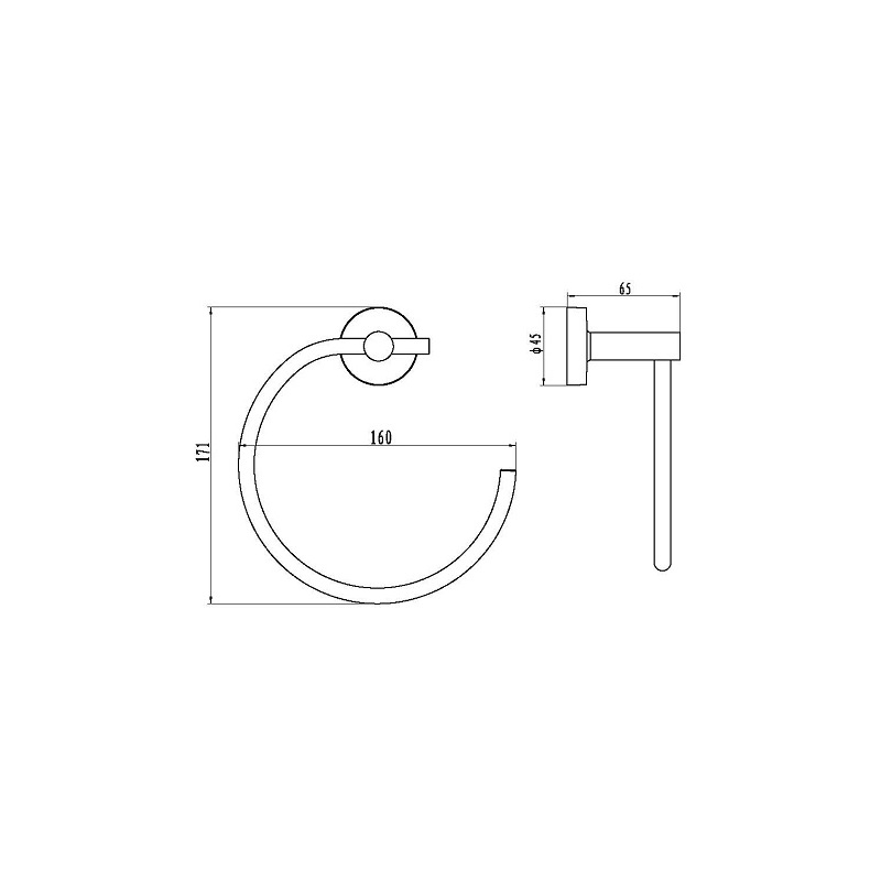 Držák ručníků Mephisto, chrom, Novaservis, 6803,0