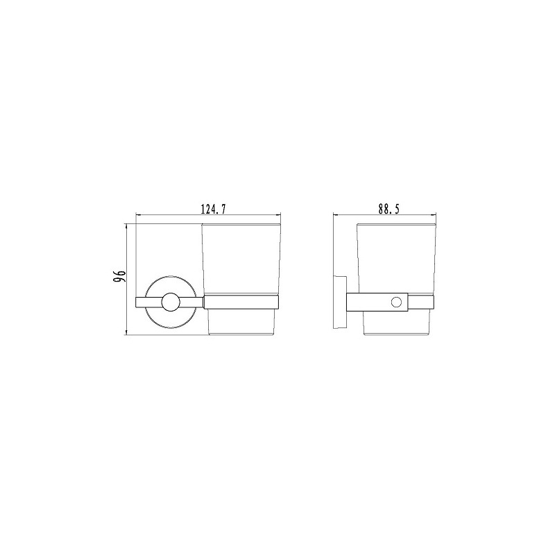 Držák kartáčku a pasty Mephisto, sklo/chrom, Novaservis, 6806,0
