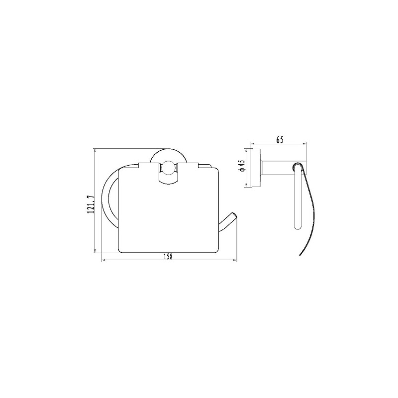 Držák toaletního papíru MEPHISTO, chrom, Novaservis, 6838,0