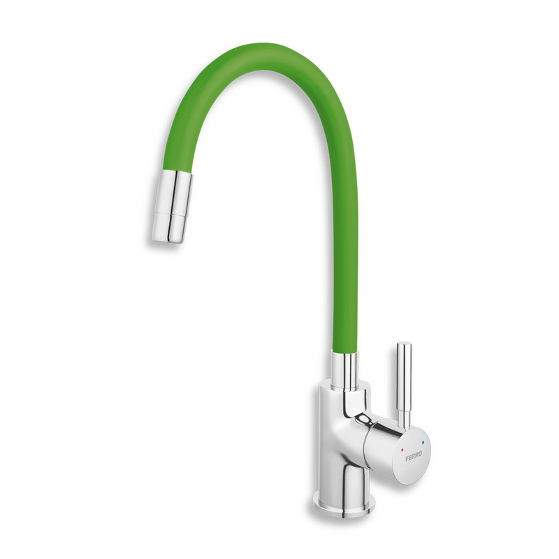Dřezová baterie Ferro, zelená-chrom, stojánková, Novaservis 70710,0Z