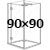 Sprchové kouty 90x90 cm