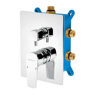 Sprchová/vanová baterie Metalia 58, chrom, podomítková, bez příslušenství, Novaservis BOX58051RX,0