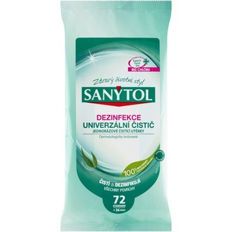 Dezinfekce čistič - univerzální utěrky2x 36 ks SANYTOL 42631342