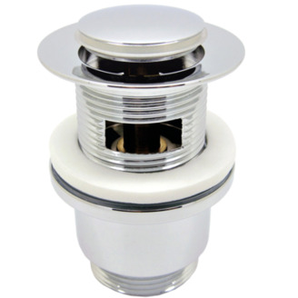 Umyvadlová výpusť 5/4, chrom, click-clack, malá zátka, Steno