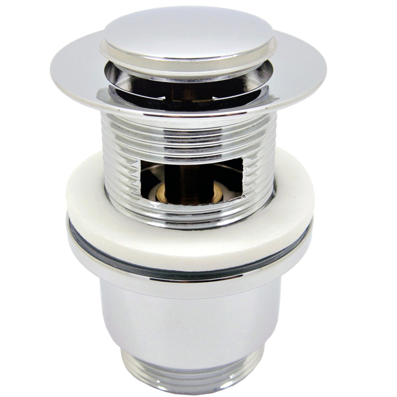 Umyvadlová výpusť 5/4, chrom, click-clack, malá zátka, Steno