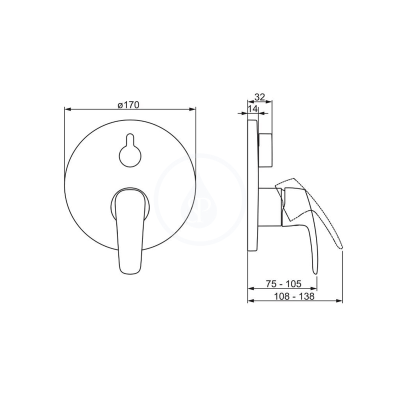 Vanová baterie Balance, chrom, podomítková, bez příslušenství, Hansa 85269183