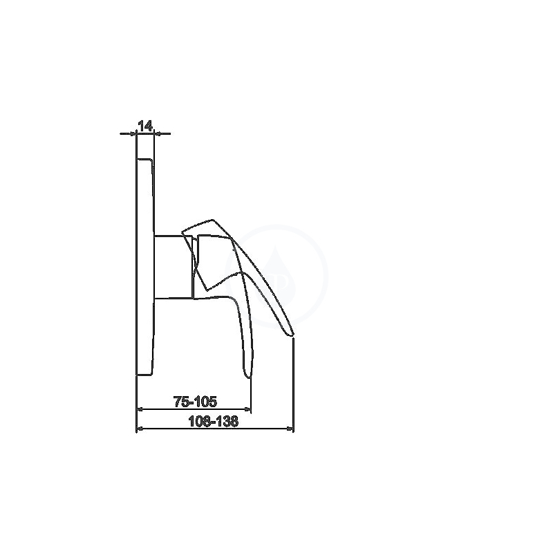 Sprchová baterie Pinto, chrom, podomítková, bez příslušenství, Hansa 85279183