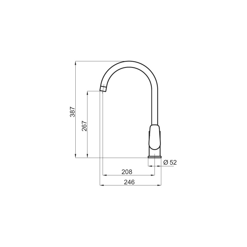 Dřezová baterie TITANIA PURE, chrom, stojánková, bez výpustě, Novaservis 90313,0