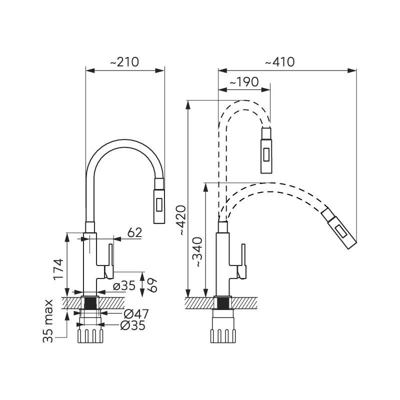Dřezová baterie Ferro, červená/chrom, stojánková, Novaservis 70730,0CV
