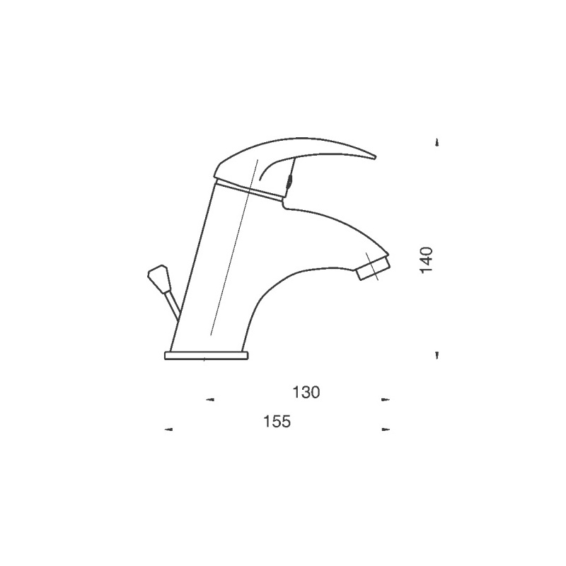 Umyvadlová baterie Titania Lux, chrom, stojánková, s výpustí, Novaservis 91001,0