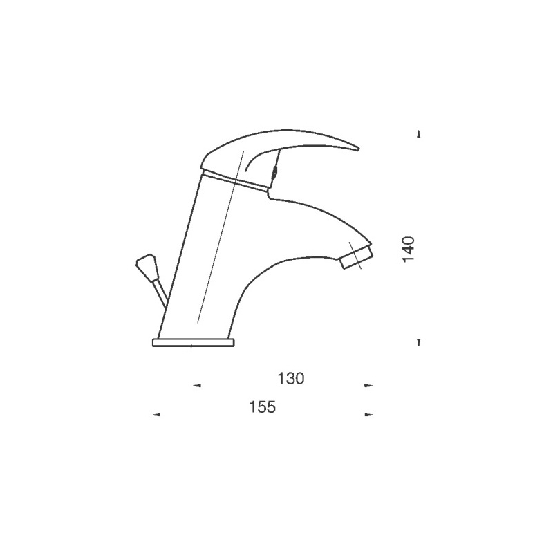 Umyvadlová baterie Titania Lux, chrom, stojánková, bez výpusti, Novaservis 91002,0