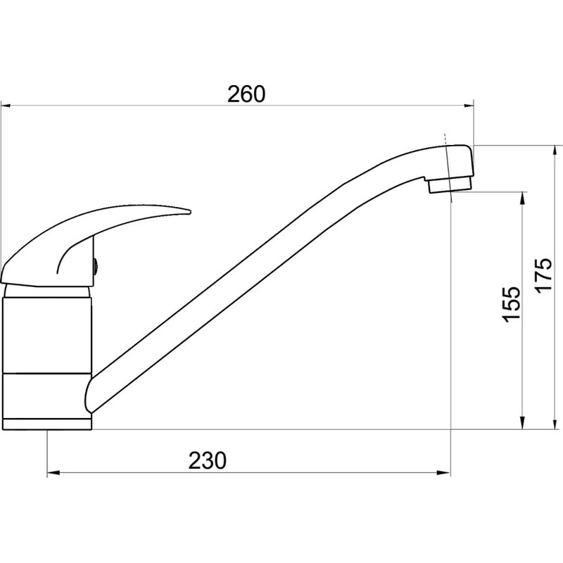 Dřezová baterie Titania Lux, chrom, stojánková, Novaservis 91091,0