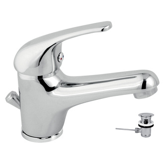 Umyvadlová baterie Titania Iris, chrom, stojánková, s výpustí, Novaservis 92002,0