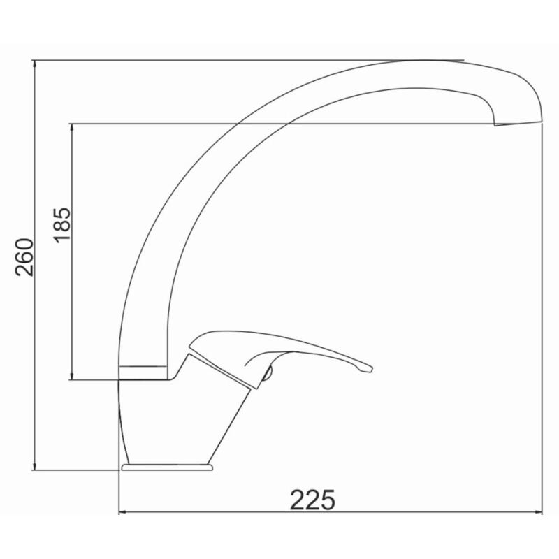 Dřezová baterie Titania Iris, chrom, stojánková, Novaservis 92014,0