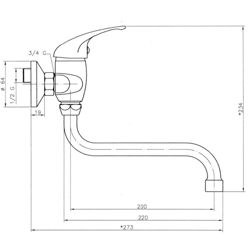 Umyvadlová baterie Titania Iris 150 mm, chrom, nástěnná, Novaservis 92070/T,0