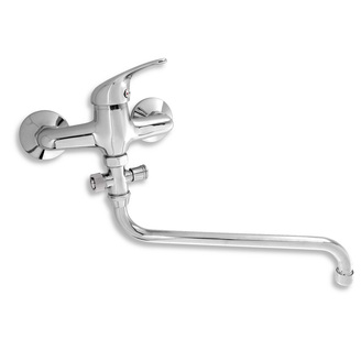 Umyvadlová paneláková baterie Titania Iris 150 mm, chrom, nástěnná, bez příslušenství, Novaservis 92071/1,0