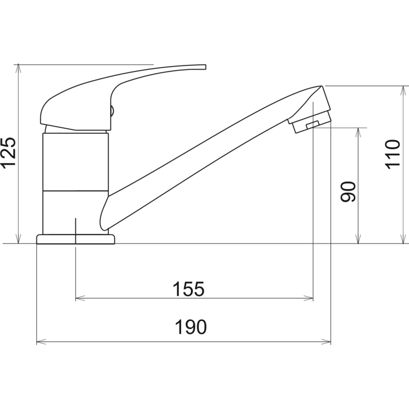 Umyvadlová baterie Titania Iris, chrom, stojánková, bez výpustě, Novaservis 92096,0
