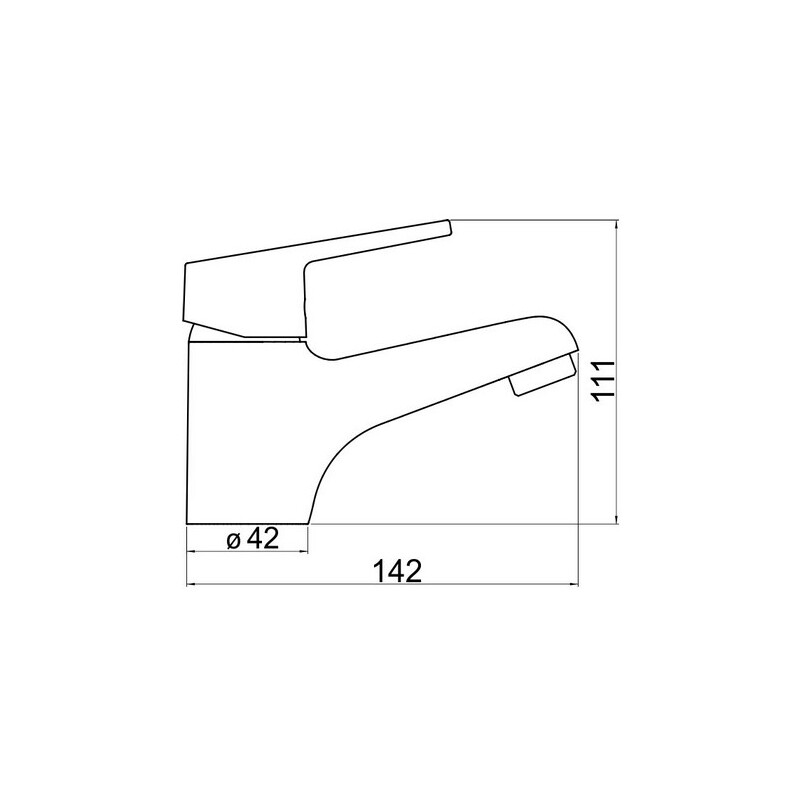 Umyvadlová baterie Titania Iris, chrom, stojánková, s výpustí, Novaservis 94401,0