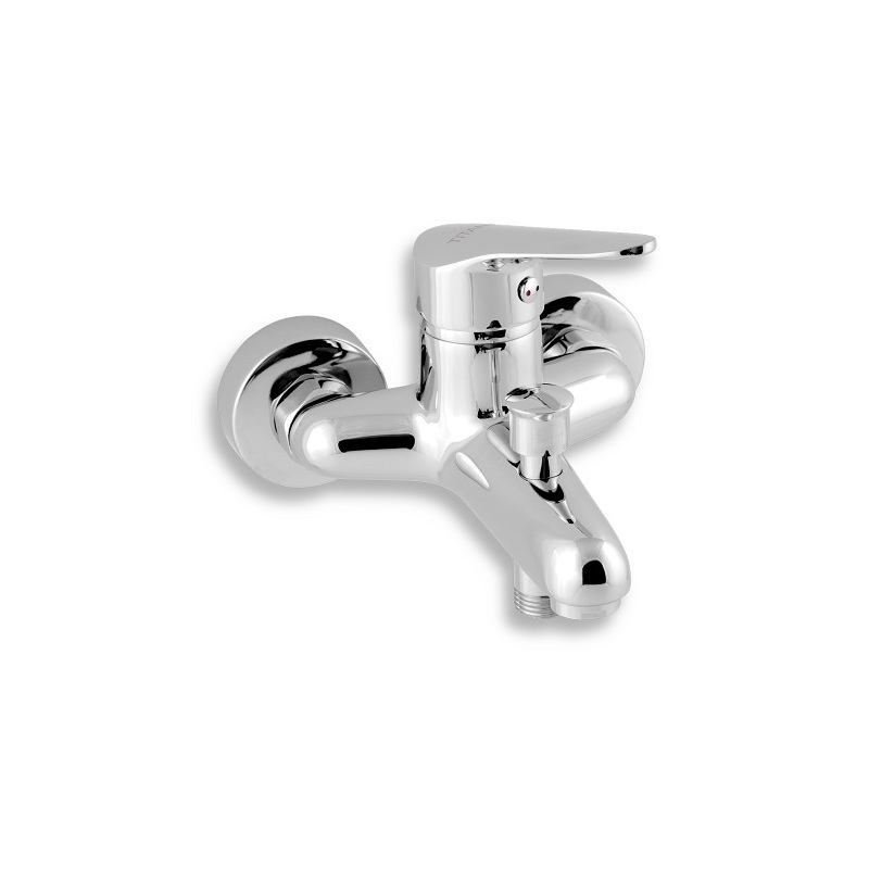 Vanová baterie Titania Iris 100 mm, chrom, nástěnná, bez příslušenství, Novaservis 94424/1,0