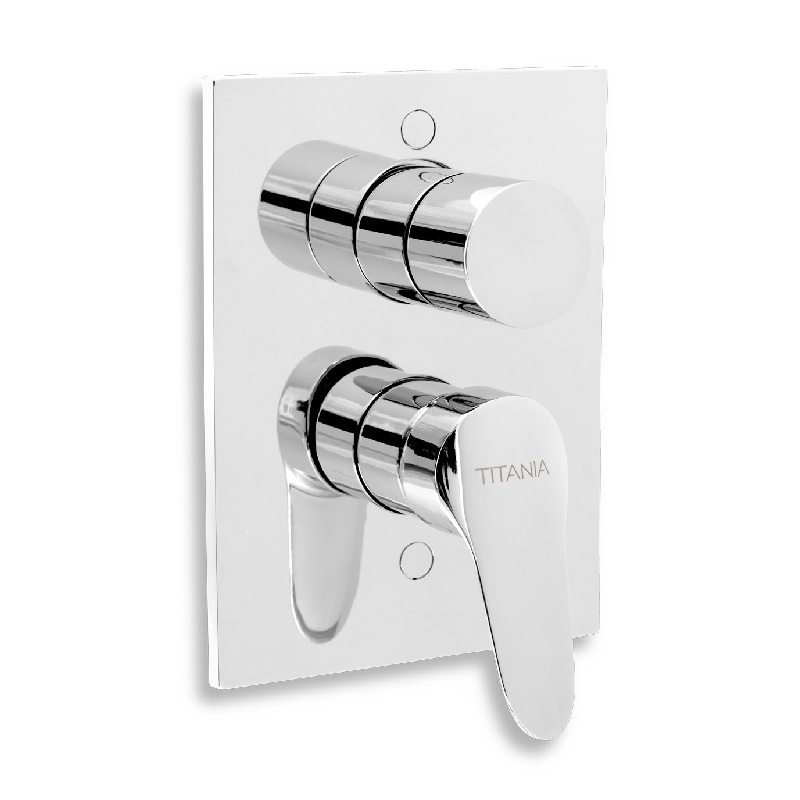 Sprchová/vanová baterie Titania Iris, chrom, podomítková, bez příslušenství, Novaservis 94450R,0